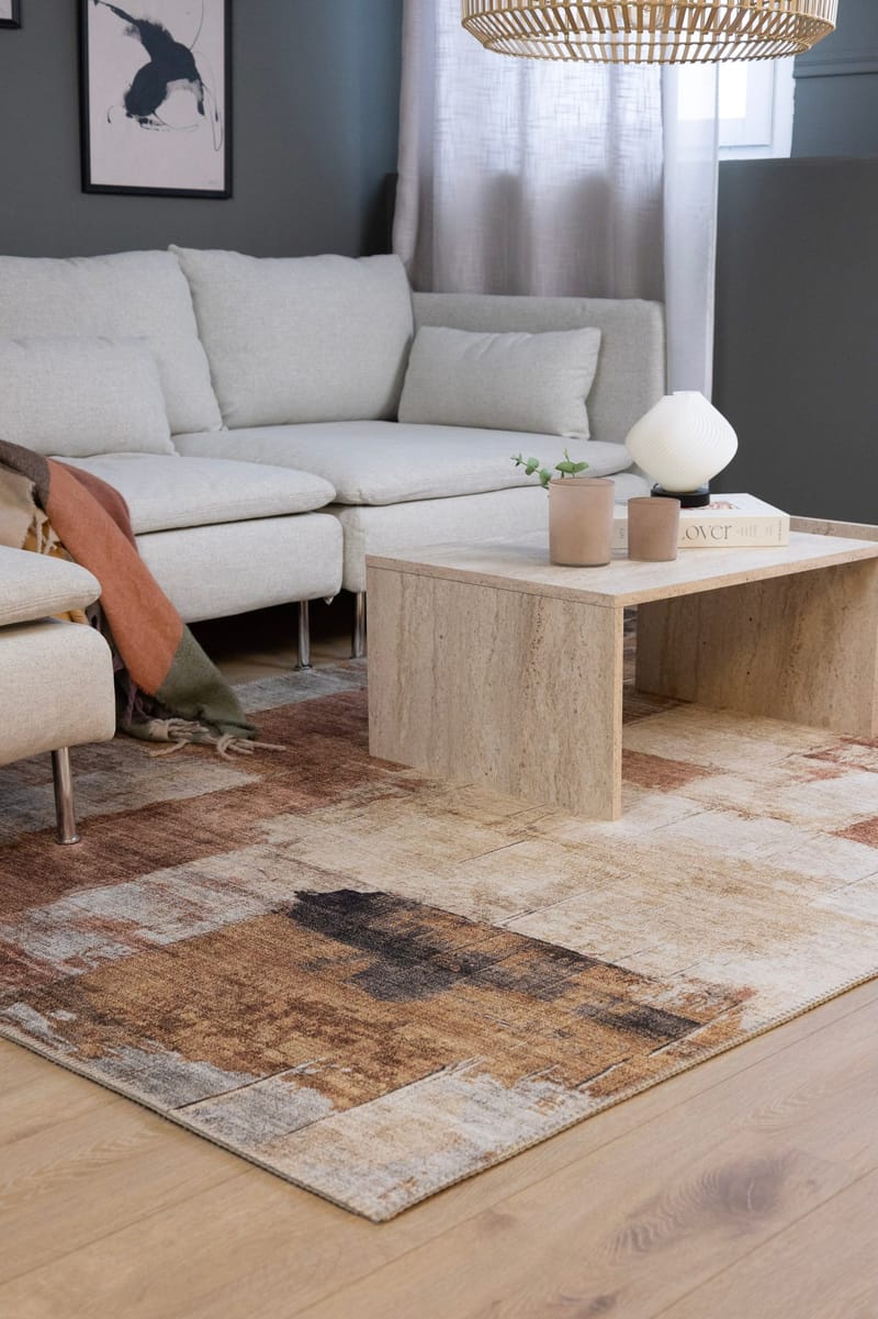 Maskinvevd teppe KM Home Nevada Vintage 160x230 cm Rust - Rust - Tekstiler - Tepper & Matter - Moderne tepper - Wiltontepper