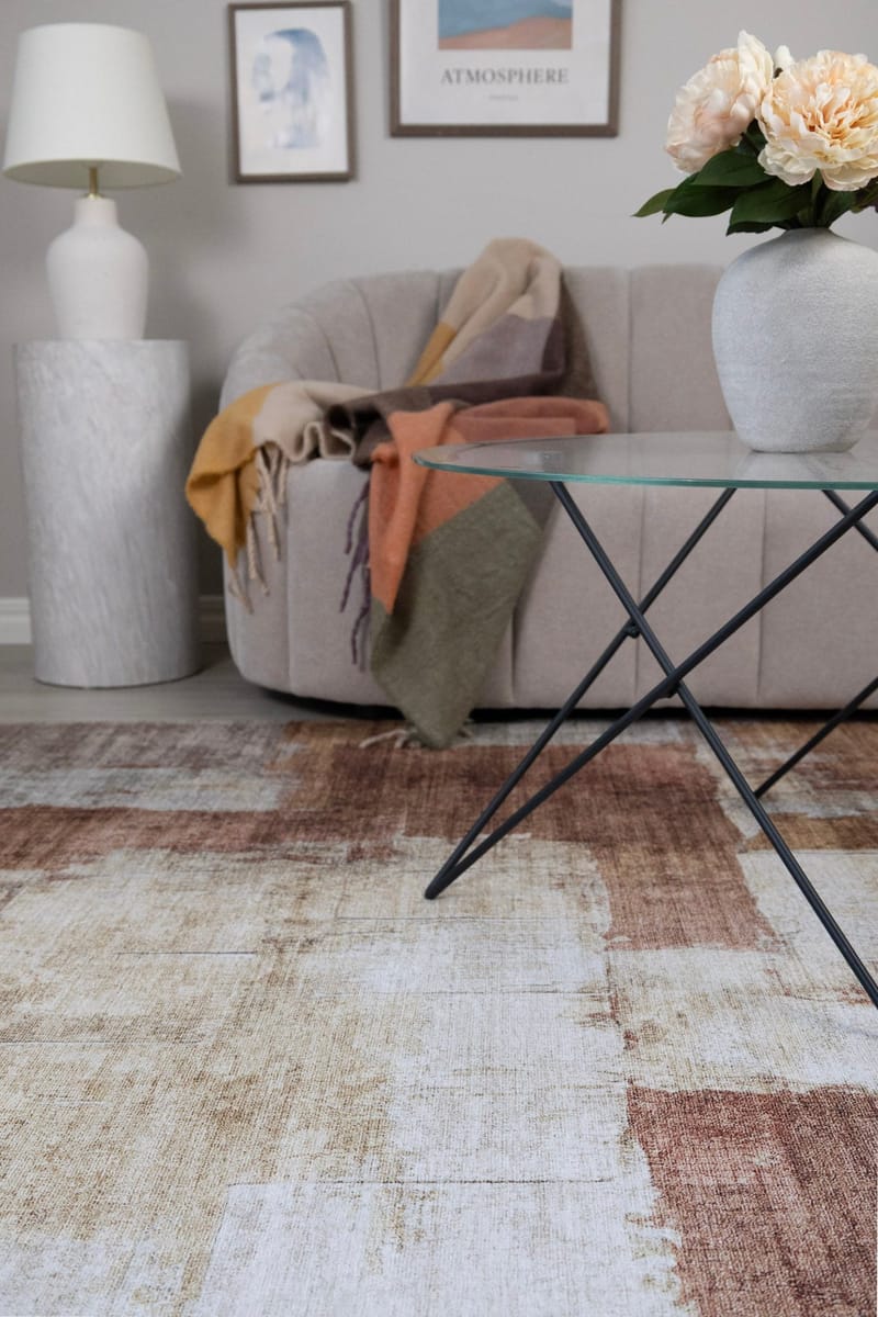 Maskinvevd teppe KM Home Nevada Vintage 160x230 cm Rust - Rust - Tekstiler - Tepper & Matter - Moderne tepper - Wiltontepper
