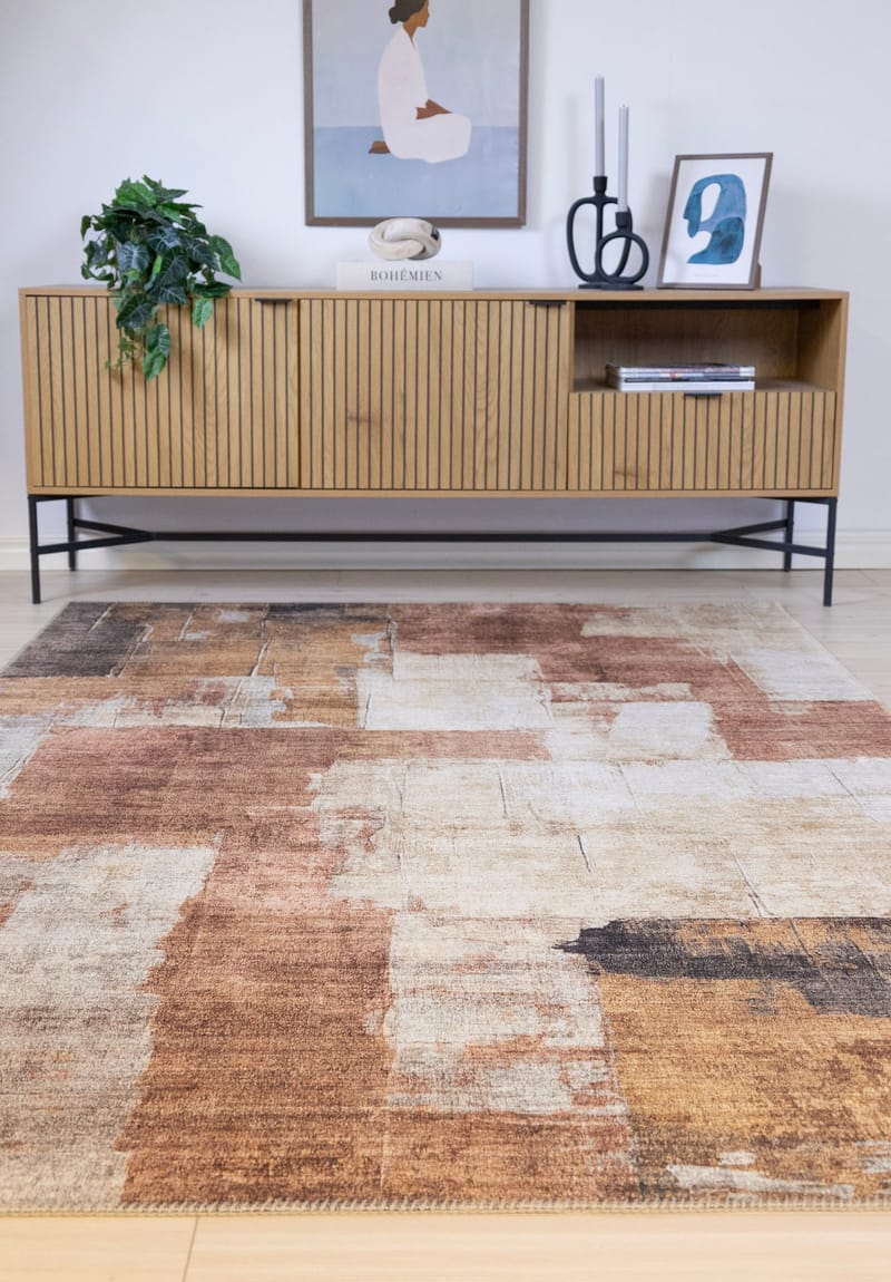 Maskinvevd teppe KM Home Nevada Vintage 160x230 cm Rust - Rust - Tekstiler - Tepper & Matter - Moderne tepper - Wiltontepper