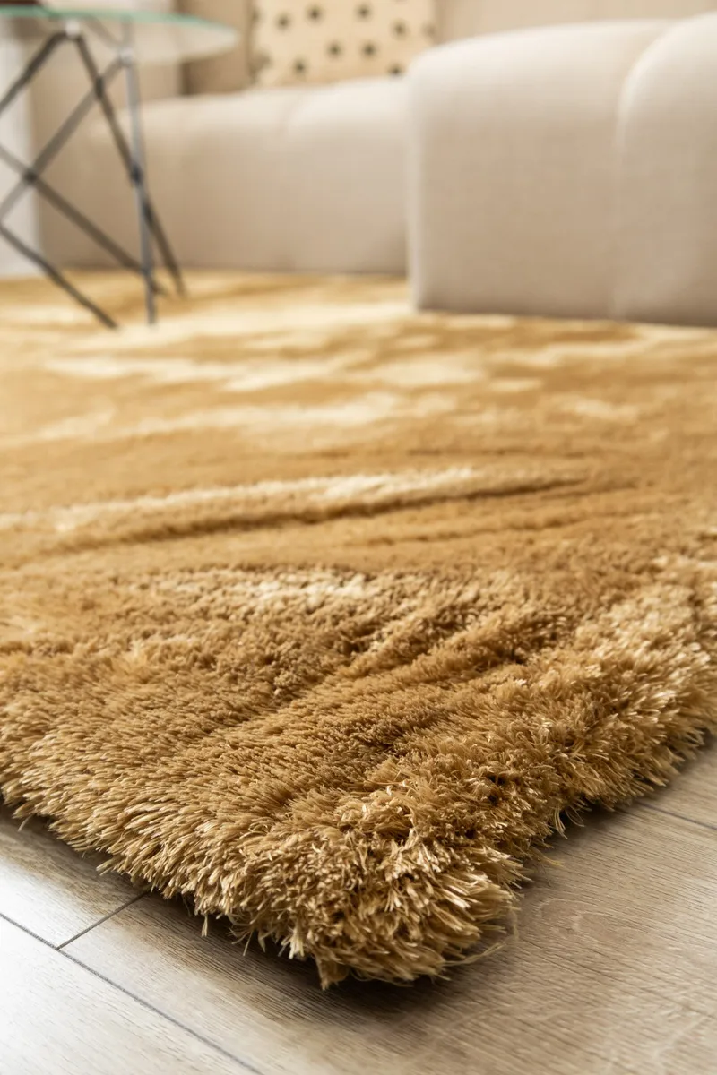 Maskinvevd teppe KM Home Novelle KVADRAT 200x200 Gul - Gul - Tekstiler - Tepper & Matter - Moderne tepper - Ryeteppe
