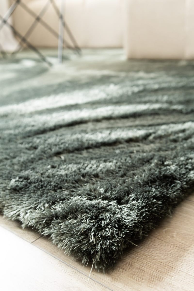 Maskinvevd teppe KM Home Novelle KVADRAT 240x240 Fløyelsgrønn - Fløyelsgrønn - Tekstiler - Tepper & Matter - Moderne tepper - Ryeteppe