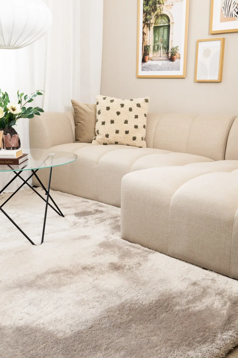 Maskinvevd teppe KM Home Novelle KVADRAT 240x240 Grå - Grå - Tekstiler - Tepper & Matter - Moderne tepper - Ryeteppe