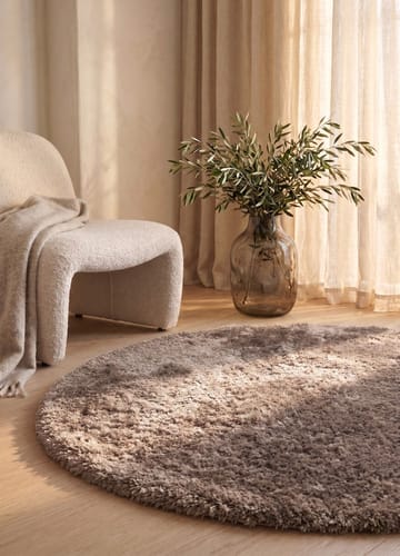 Maskinvevd teppe KM Home Novelle RUNDT 160x160 Grå - Grå - Tekstiler - Tepper & Matter - Moderne tepper - Ryeteppe