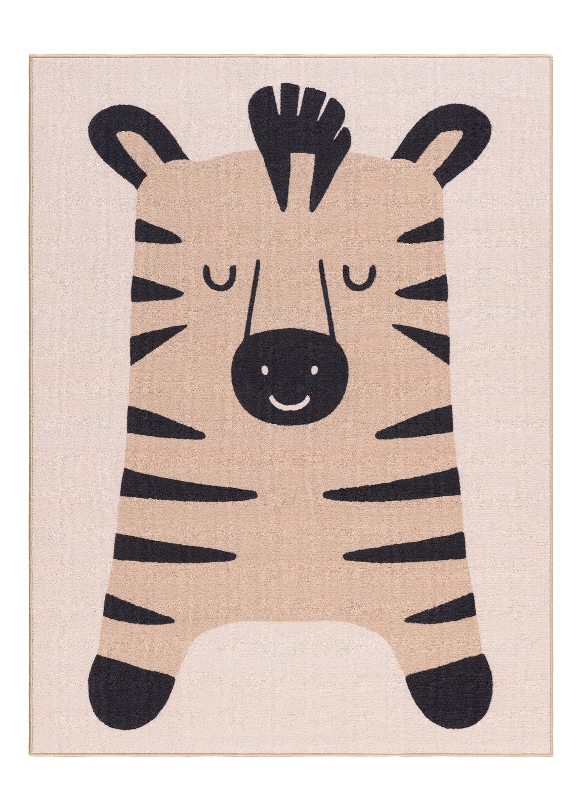 Maskinvevd teppe KM Home Play Zebra 140x200 Lin - Lin