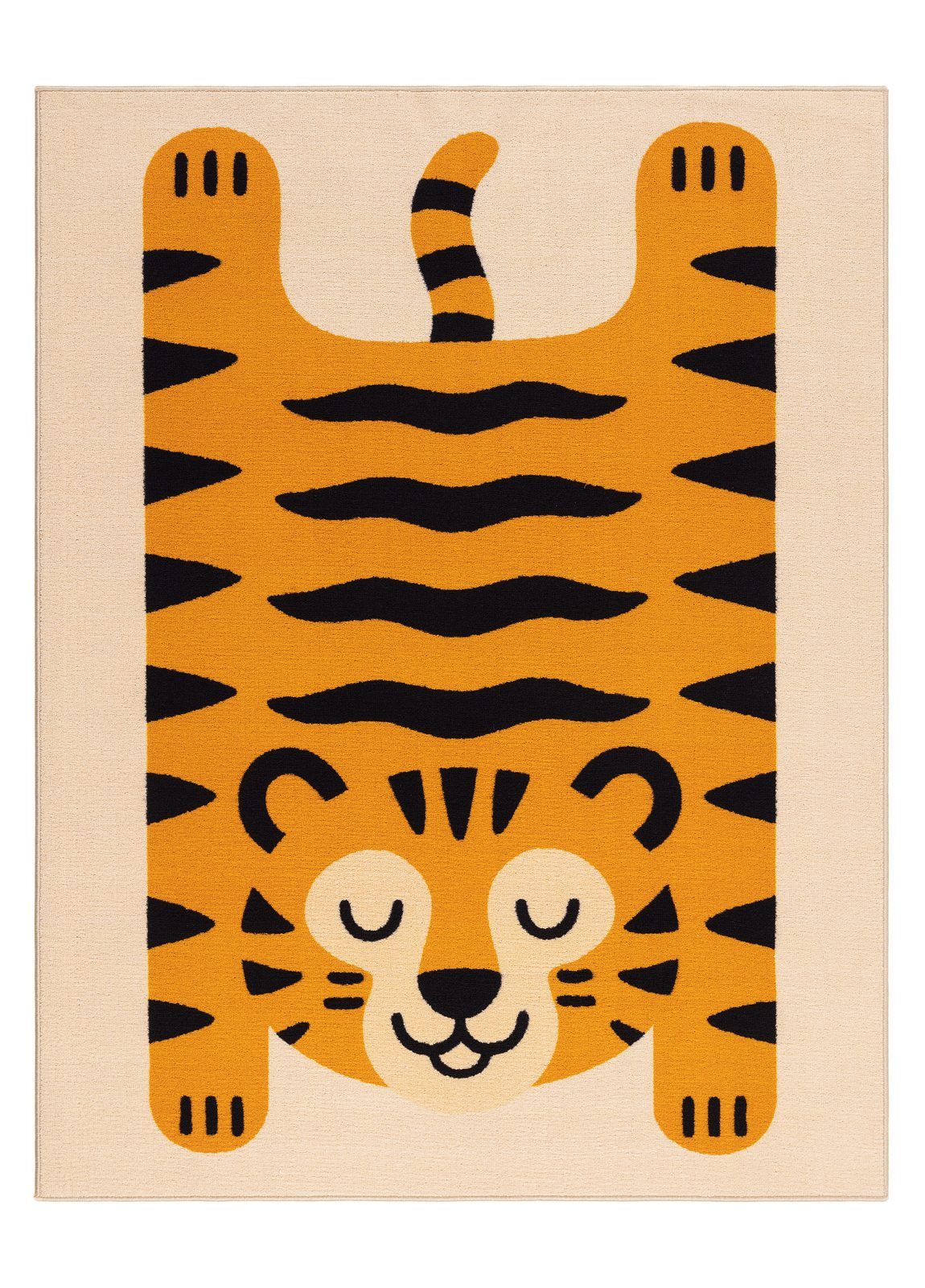 Maskinvevd teppe KM Home Play Tiger 120x160 Lin - Lin