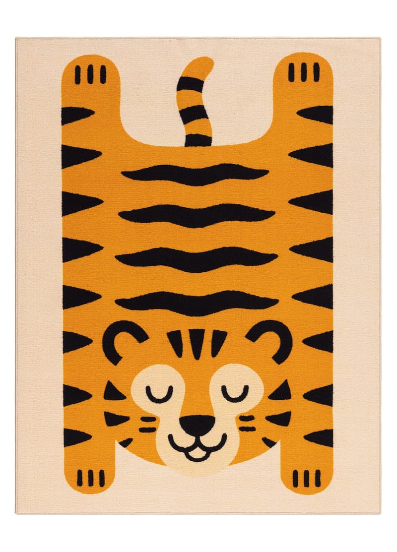 Maskinvevd teppe KM Home Play Tiger 120x160 Lin, Lin