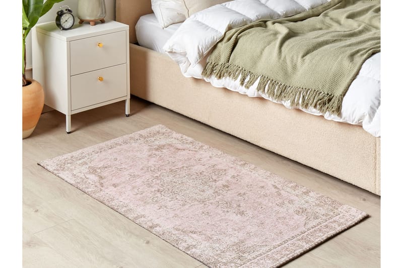 Matarim Ryeteppe 80x150 cm - Rosa - Tekstiler - Tepper & Matter - Moderne tepper - Ryeteppe