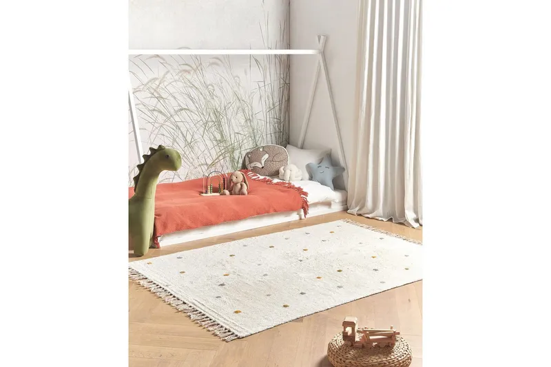 Matte Astaf - Hvit - Tekstiler - Tepper & Matter - Moderne tepper - Bomullstepper