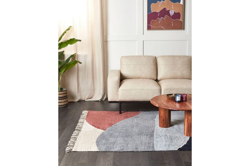 Matte Xinali - Blå, rød, beige, grå - Tekstiler - Tepper & Matter - Moderne tepper - Bomullstepper