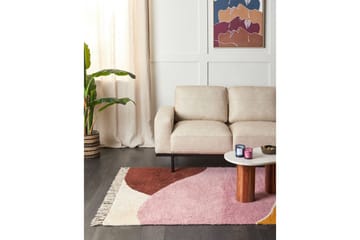 Matte Xinali - Rosa, gul, rød, beige - Tekstiler - Tepper & Matter - Moderne tepper - Bomullstepper