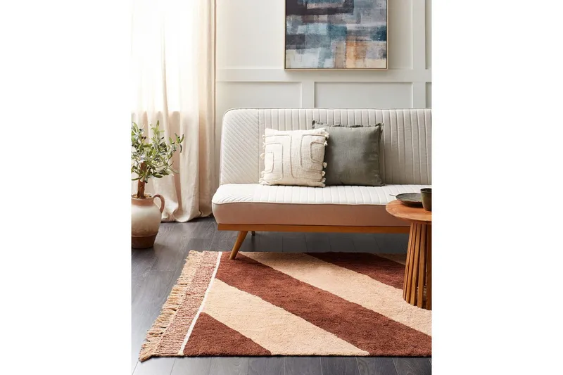 Matte Xuluf - Brun, Beige - Tekstiler - Tepper & Matter - Moderne tepper - Bomullstepper
