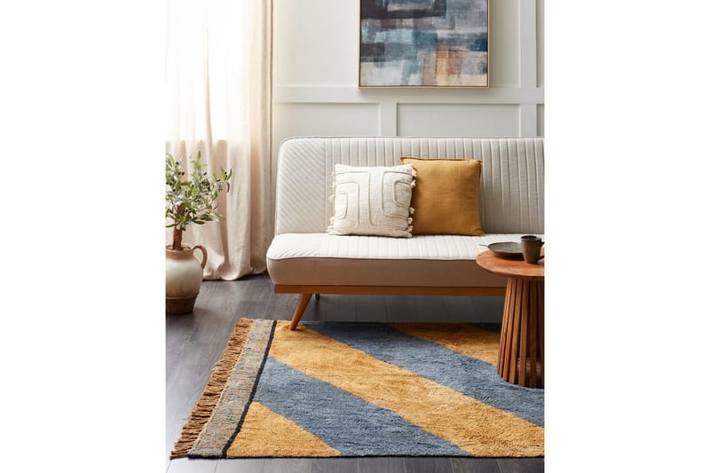 Matte Xuluf - Brun, Blå - Tekstiler - Tepper & Matter - Moderne tepper - Bomullstepper