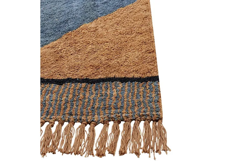 Matte Xuluf - Brun, Blå - Tekstiler - Tepper & Matter - Moderne tepper - Bomullstepper