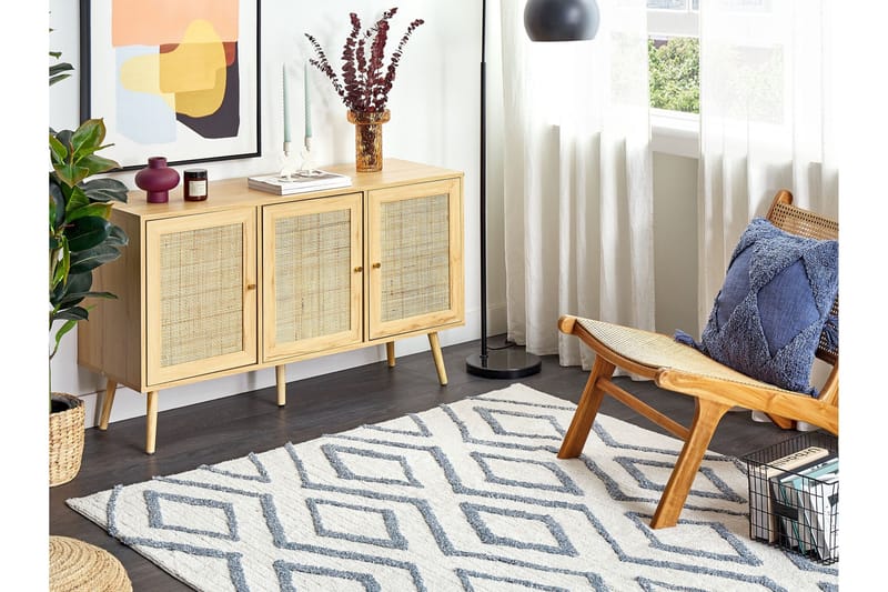 Menderes Ryeteppe 160x230 cm - Beige - Tekstiler - Tepper & Matter - Moderne tepper - Bomullstepper