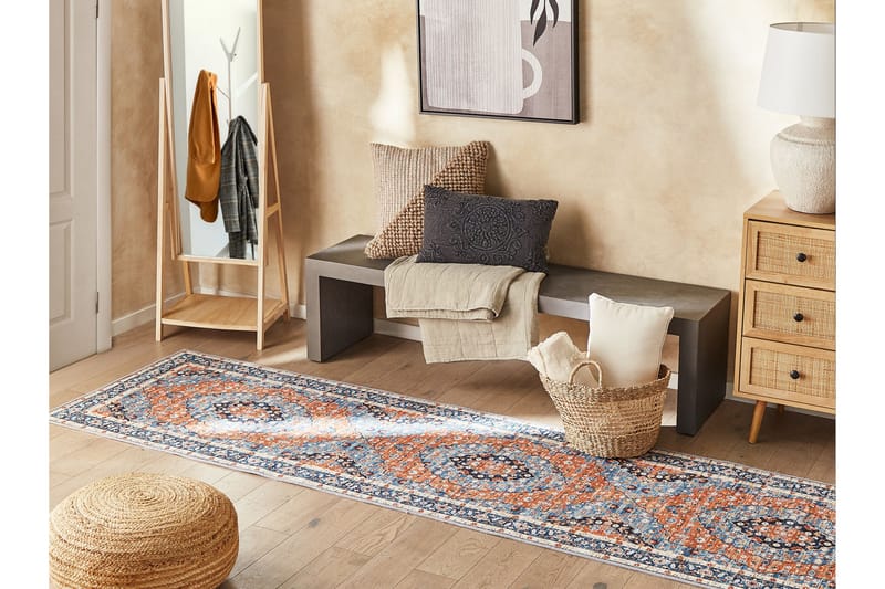 Midalam Ryeteppe 80x240 cm - Blå - Tekstiler - Tepper & Matter - Moderne tepper - Ryeteppe