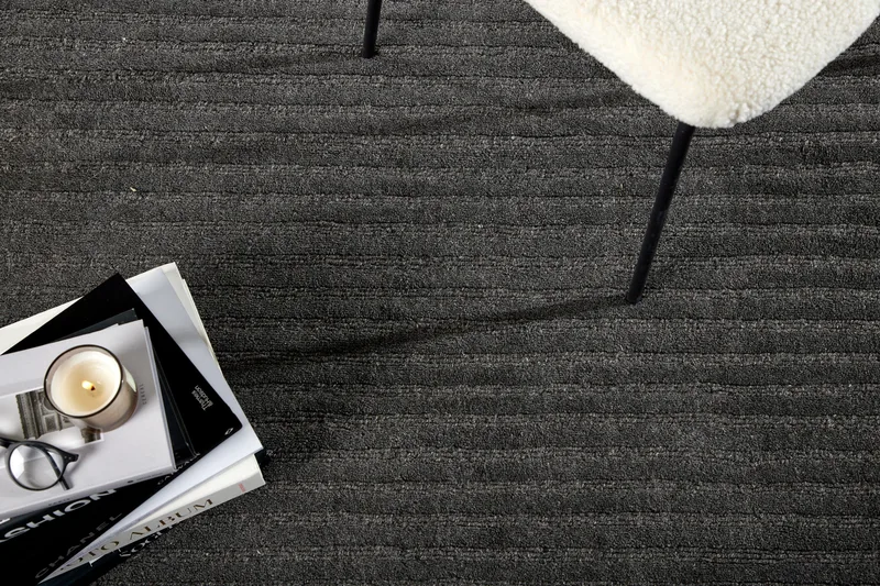 Milton Ullteppe 200x300 cm Rektangulær - Mørk gr å - Tekstiler - Tepper & Matter - Moderne tepper - Ullteppe