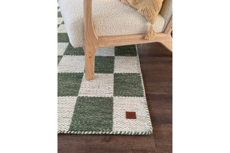 Moharan Ullteppe 160x230 cm Rektangulært - Smaragdgrønn - Tekstiler - Tepper & Matter - Moderne tepper - Ullteppe