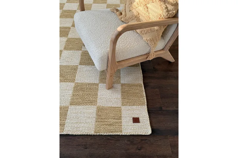 Moharan Ullteppe 240x340 cm Rektangul ært - Gul - Tekstiler - Tepper & Matter - Moderne tepper - Ullteppe