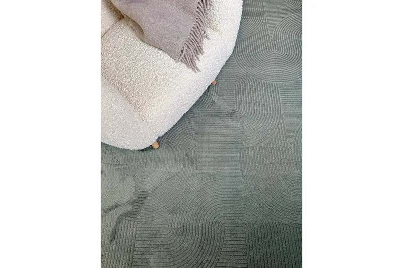 Momita Friezeteppe 160x230 cm Rektangulært - Grønn - Tekstiler - Tepper & Matter - Moderne tepper - Wiltontepper