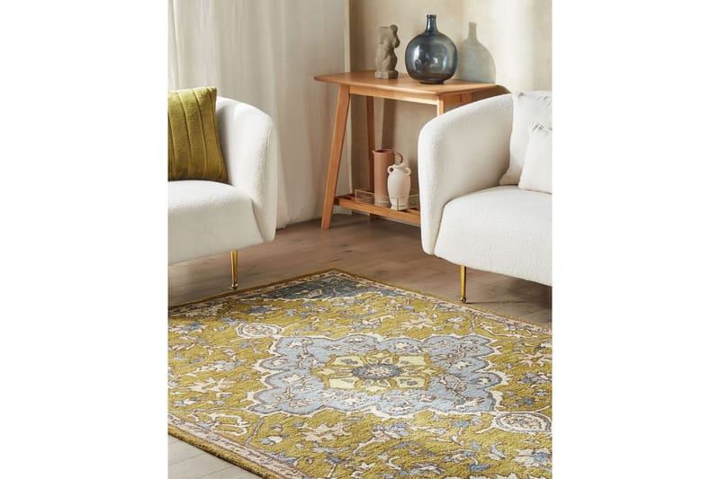 Mucur Ullteppe 140x200 cm - Gul - Tekstiler - Tepper & Matter - Moderne tepper - Ullteppe