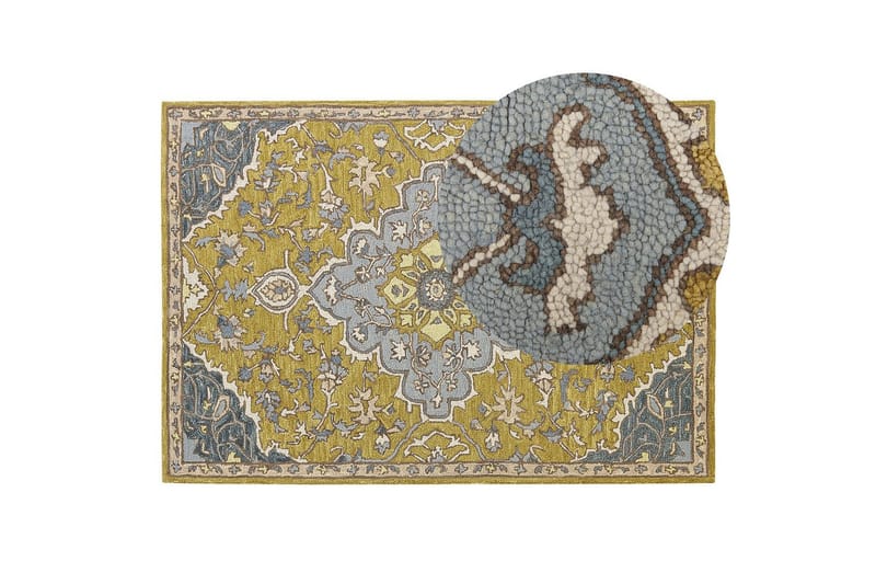 Mucur Ullteppe 140x200 cm - Gul - Tekstiler - Tepper & Matter - Moderne tepper - Ullteppe