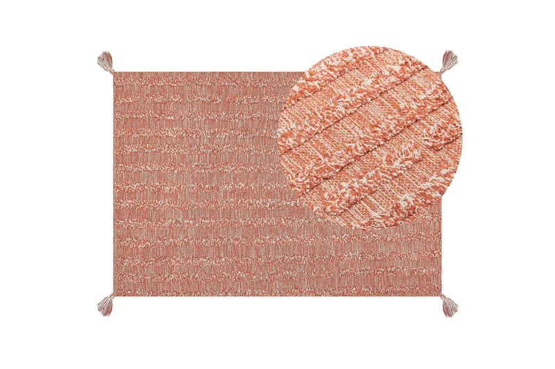 Mugla Ryeteppe 160x230 cm - Oransje - Tekstiler - Tepper & Matter - Moderne tepper - Ryeteppe