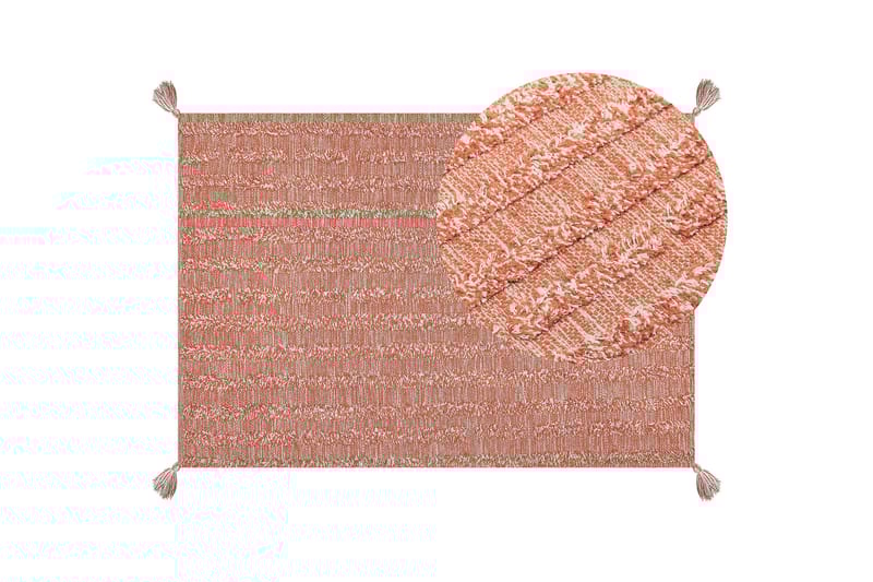 Mugla Ryeteppe 160x230 cm - Oransje - Tekstiler - Tepper & Matter - Moderne tepper - Ryeteppe