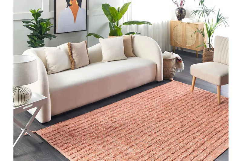 Mugla Ryeteppe 160x230 cm - Oransje - Tekstiler - Tepper & Matter - Moderne tepper - Ryeteppe