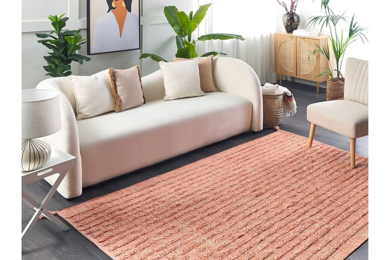 Mugla Ryeteppe 160x230 cm - Oransje - Tekstiler - Tepper & Matter - Moderne tepper - Bomullstepper