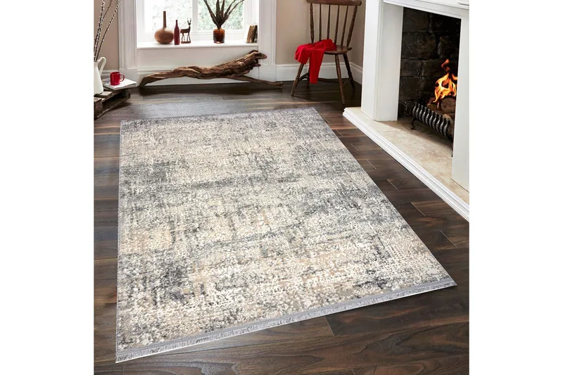Naveena Wiltonteppe 140x200 cm Rektangulær, Grå/Beige/Krem