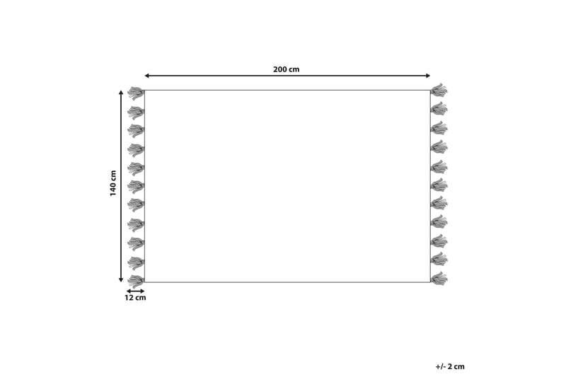 Nigde Ryeteppe 140x200 cm - Rød - Tekstiler - Tepper & Matter - Moderne tepper - Bomullstepper