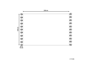 Nigde Ryeteppe 160x230 cm - Rød - Tekstiler - Tepper & Matter - Moderne tepper - Bomullstepper