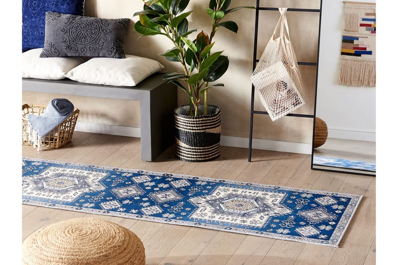 Parvakadli Ryeteppe 60x200 cm - Blå - Tekstiler - Tepper & Matter - Moderne tepper - Gangmatter