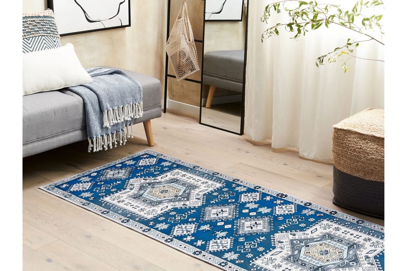 Parvakaldi Ryeteppe 70x200 cm - Blå - Tekstiler - Tepper & Matter - Moderne tepper - Ryeteppe