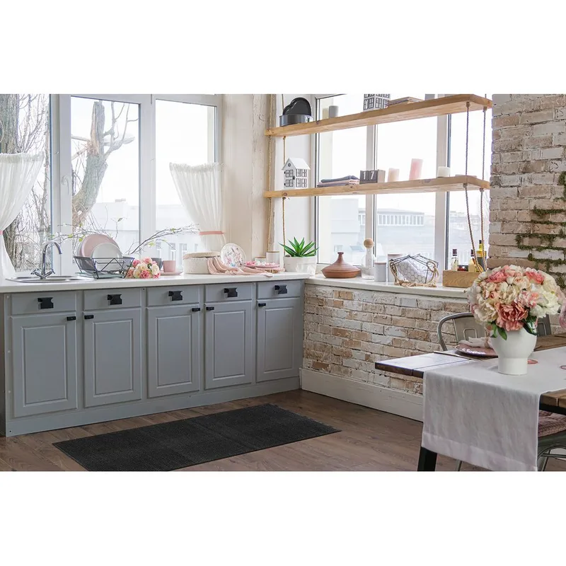Plastteppe Hilma Plain - 70x150 cm, Svart - Tekstiler - Tepper & Matter - Moderne tepper - Wiltontepper
