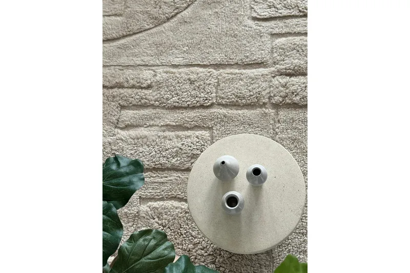 Pure Ullteppe 170x240 cm Rektangulær - Beige - Tekstiler - Tepper & Matter - Moderne tepper - Ullteppe