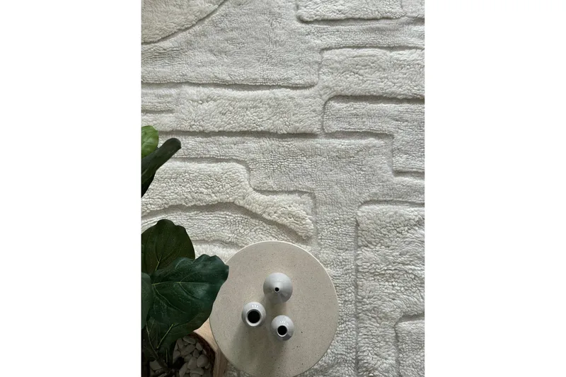 Pure Ullteppe 240x340 cm Rektangulær - Creme - Tekstiler - Tepper & Matter - Moderne tepper - Ullteppe