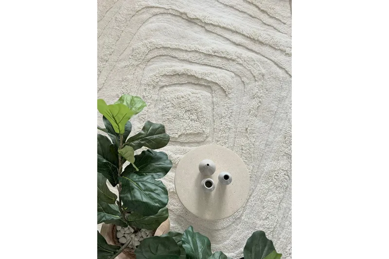 Pure Ullteppe 240x340 cm Rektangulær - Creme - Tekstiler - Tepper & Matter - Moderne tepper - Ullteppe