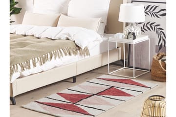 Purnia Ryeteppe 80x150 cm - Rød - Tekstiler - Tepper & Matter - Moderne tepper - Ryeteppe