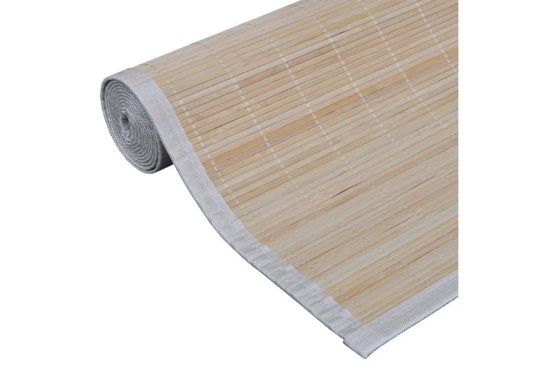 Rektangulrt gulvteppe 150 x 200 cm naturlig bambus - Beige - Sisaltepper - Jutematter & hampematter