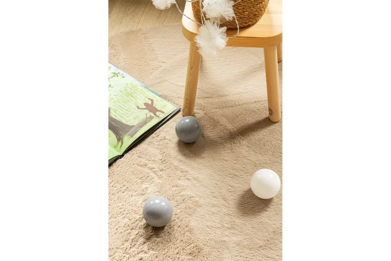 Relax Ryeteppe Rund 120 cm - Beige - Tekstiler - Tepper & Matter - Moderne tepper - Ryeteppe