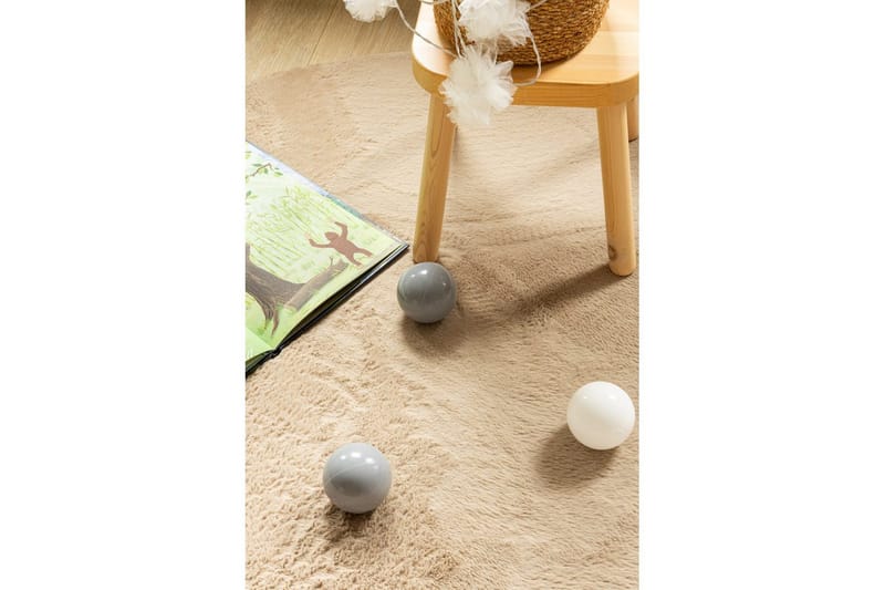 Relax Ryeteppe Rund 120 cm - Beige - Tekstiler - Tepper & Matter - Moderne tepper - Ryeteppe
