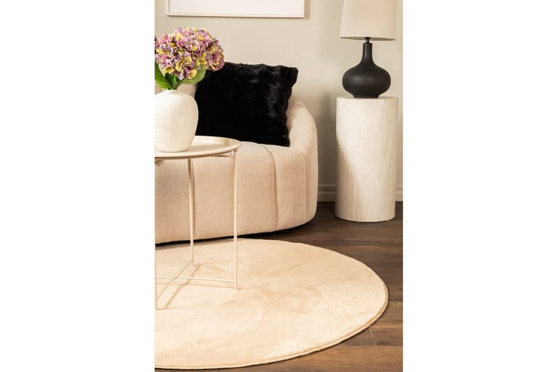 Relax Ryeteppe Rund 120 cm - Beige - Tekstiler - Tepper & Matter - Moderne tepper - Ryeteppe