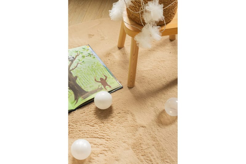 Relax Ryeteppe Rund 120 cm - Beige - Tekstiler - Tepper & Matter - Moderne tepper - Ryeteppe