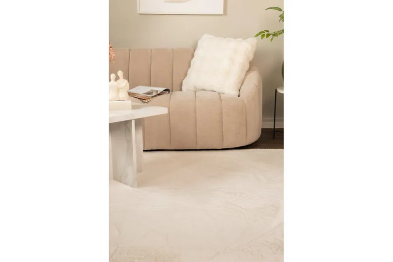 Relax Stor Rektangulær Ryamatte & Langhåret Matte 200x290 cm - Beige - Tekstiler - Tepper & Matter - Moderne tepper - Ryeteppe