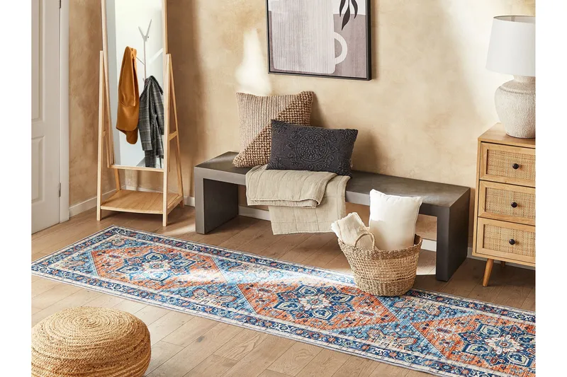 Ritapuram Ryeteppe 80x300 cm - Blå - Tekstiler - Tepper & Matter - Moderne tepper - Ryeteppe