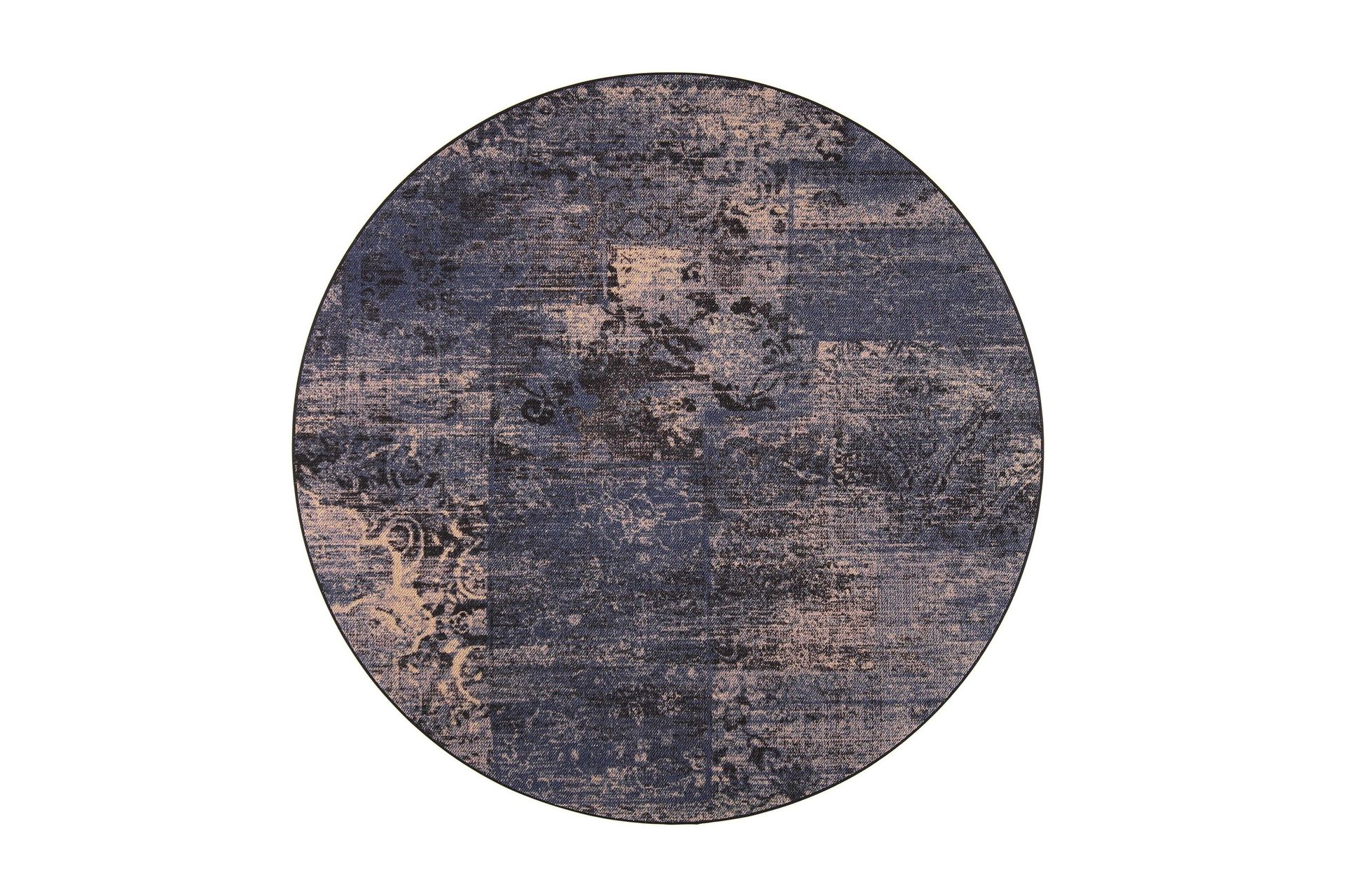 Rustiikki Matte Rund 133 cm Blåvintage - Vm Carpet