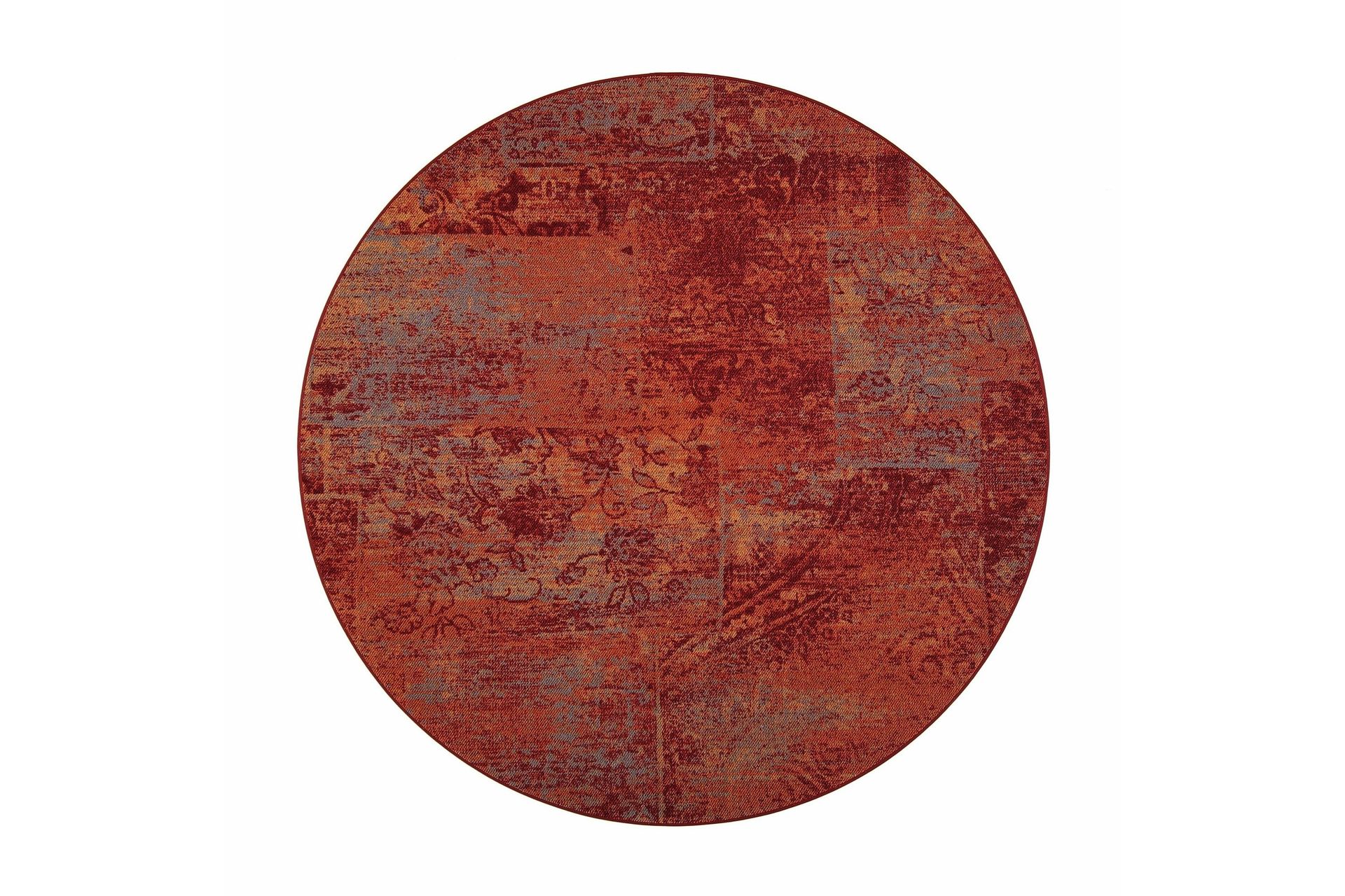 Rustiikki Matte Rund 160 cm Rød-oransje - Vm Carpet