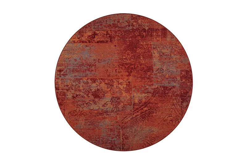 Rustiikki Matte Rund 200 cm Rød-oransje, Vm Carpet