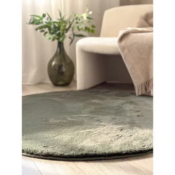 Ryematte Heaven Rund - 160x160 cm, Grønn - Tekstiler - Tepper & Matter - Moderne tepper - Ryeteppe